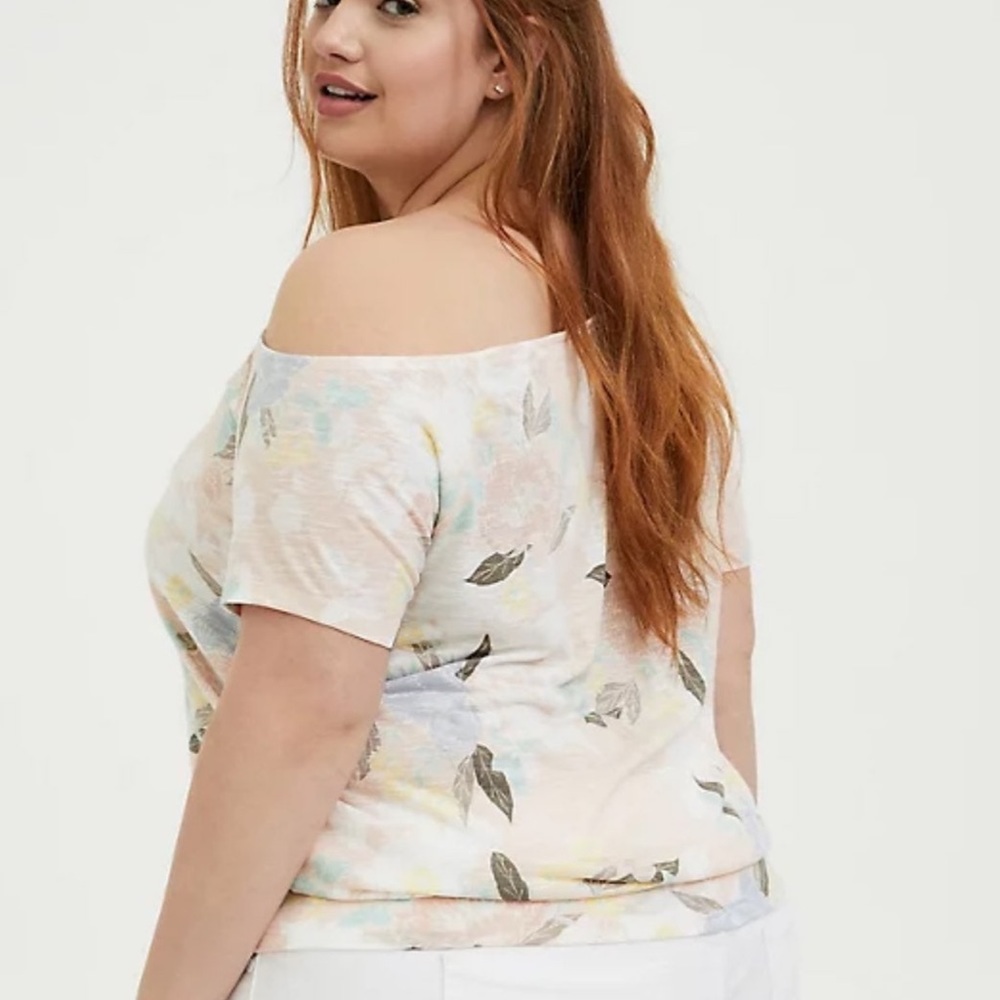 Torrid Floral Off Shoulder Tee - Picture 3 of 3